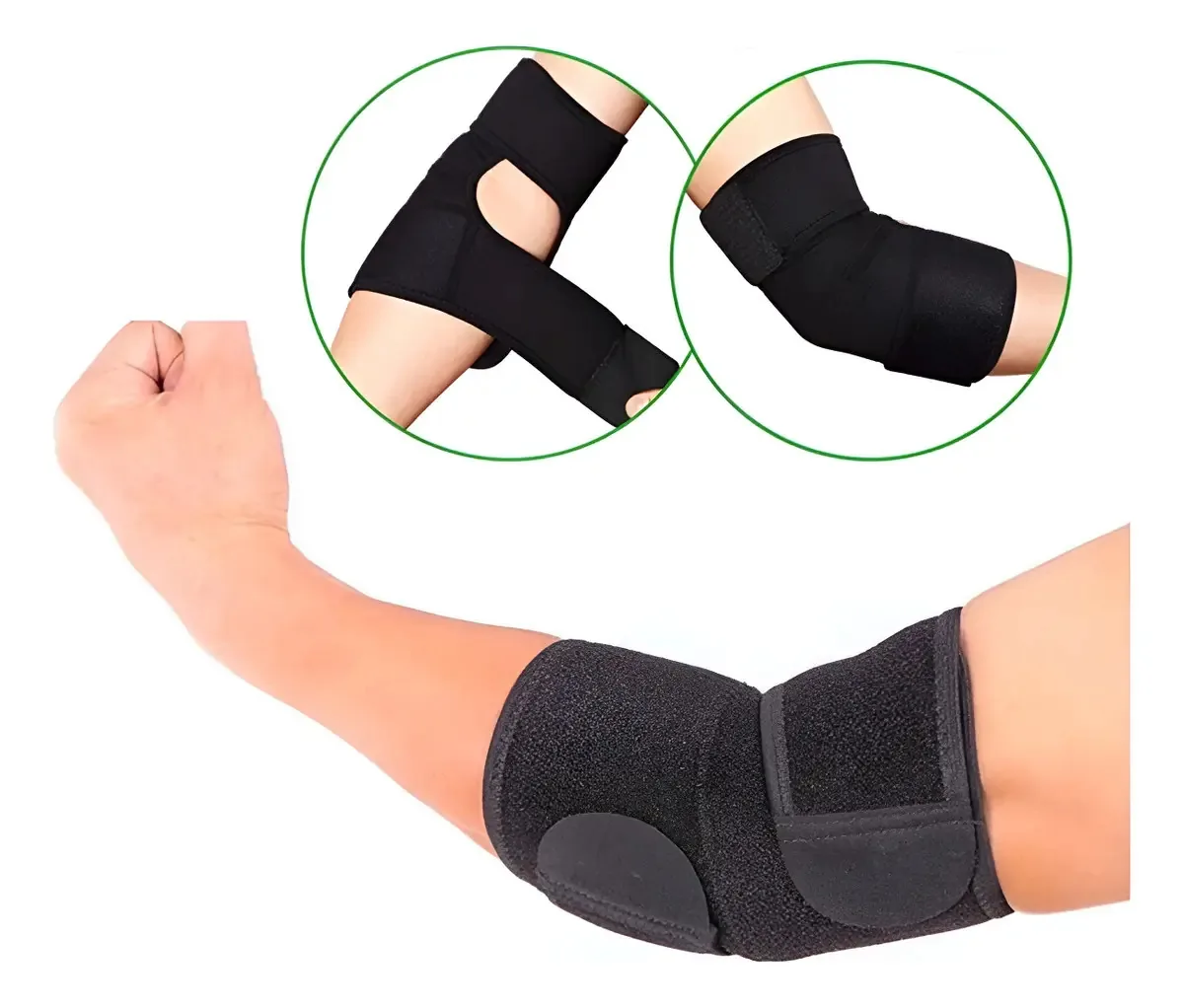 Cotoveleira De Apoio Neoprene Alivia Dor Tendinite Preto