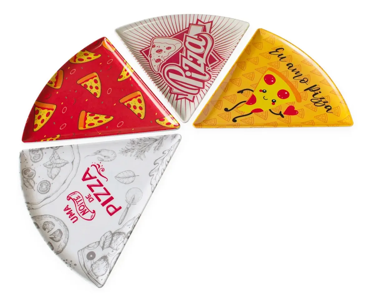 Kit 6 Pratos Para Pizza Decorativos