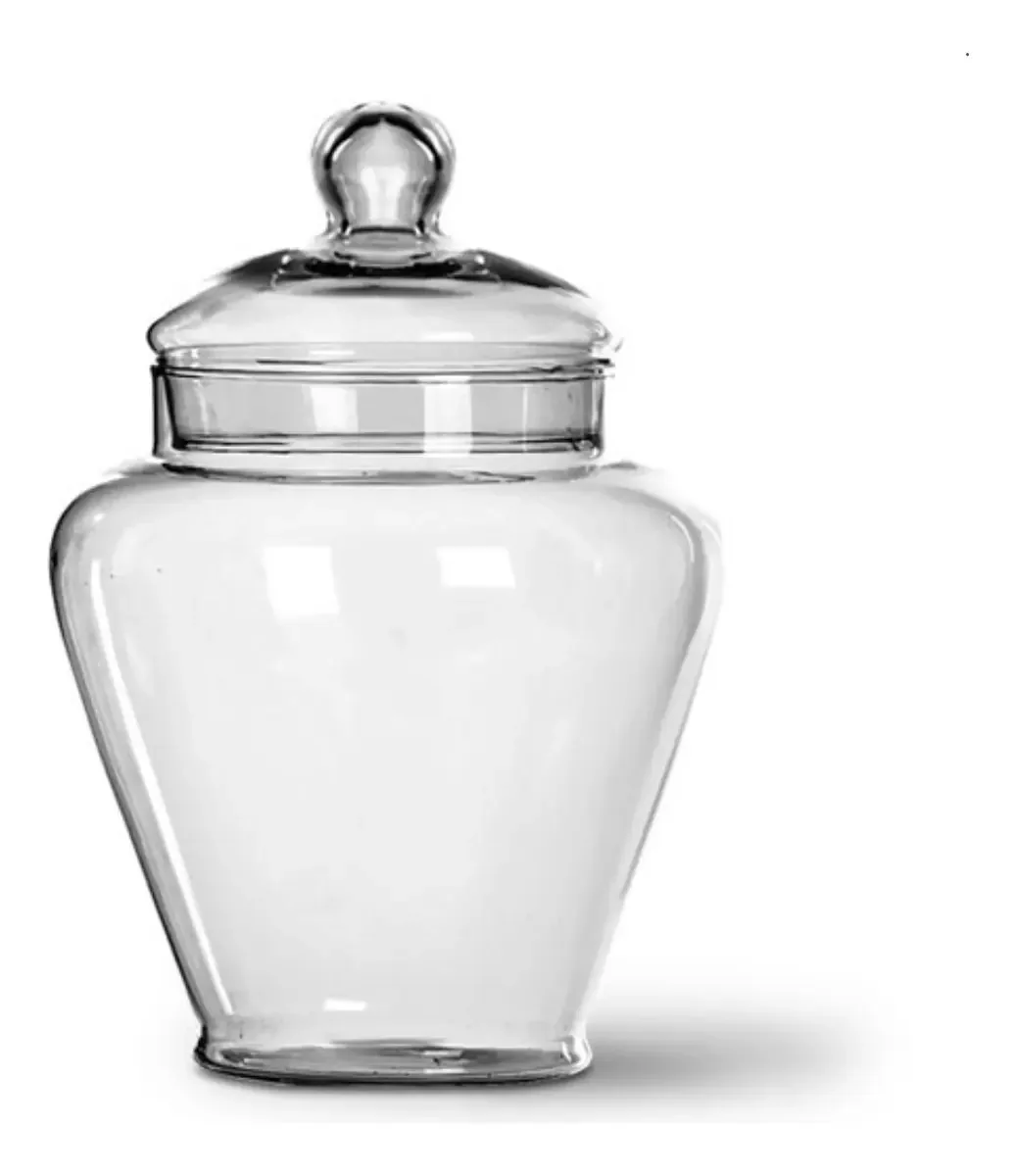 Vidro Com Tampa Para Terrários Baleiro Vaso Decorativo Transparente Liso