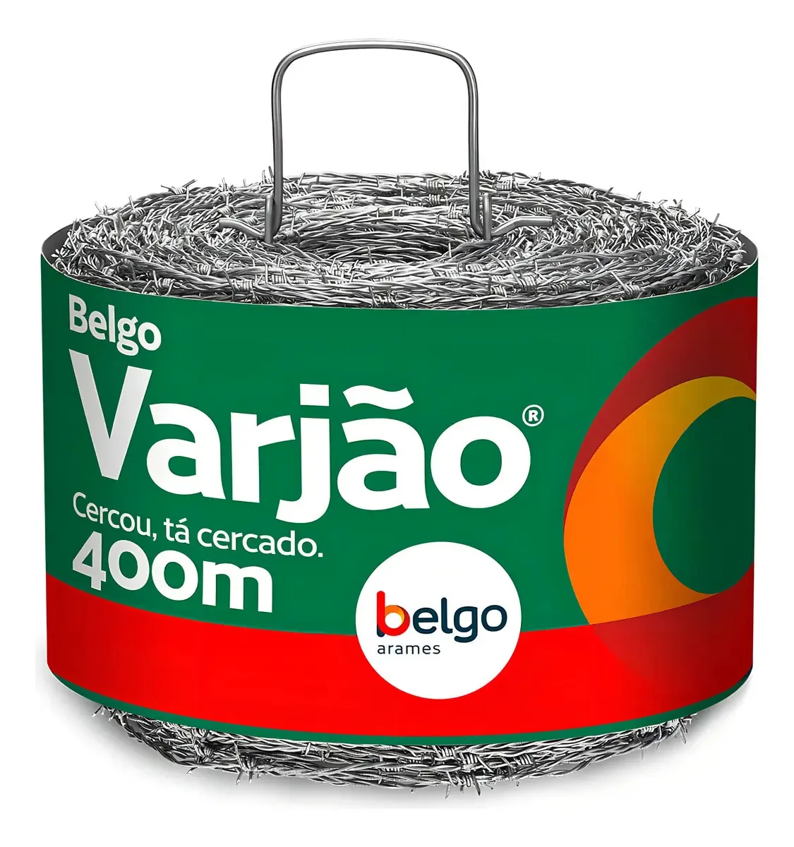 Arame Farpado Belgo Arames Varjão 400m Galvanizado a Fogo 2mm