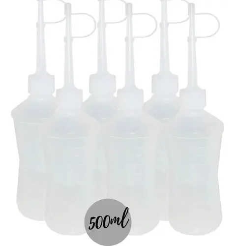 Frasco Almotolia Para Líquidos 500ml Kit Com 6 Peças