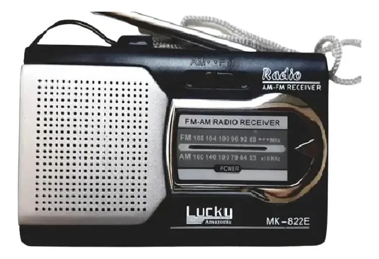 Rádio Portátil Stereo Slim Am Fm