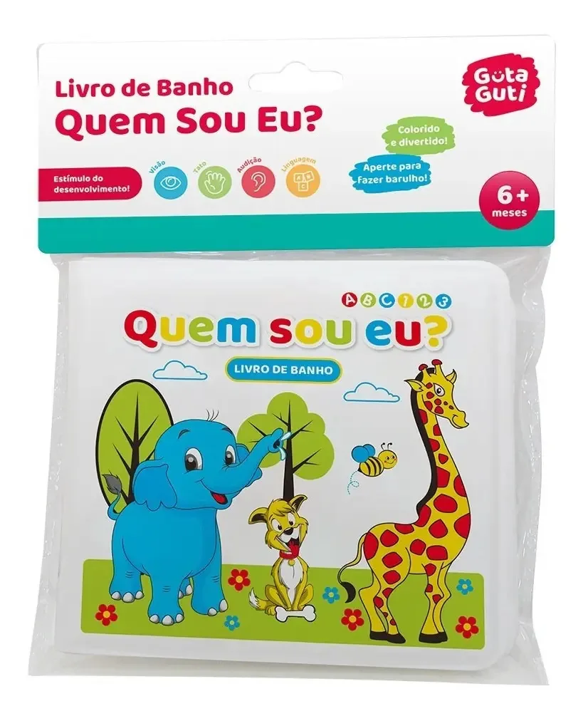 Livro De Bichinhos Quem Sou Eu Hora Do Banho Dmb5834 Dm Toys