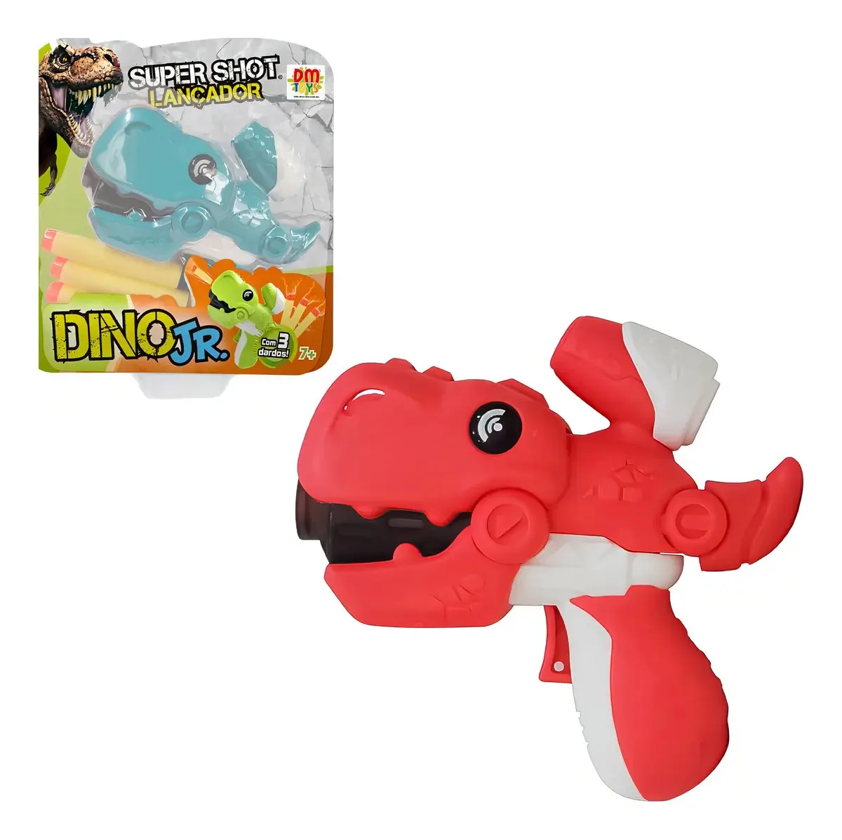 Pistola Lanca Dardo Super Shot Dino Jr Dm Brasil