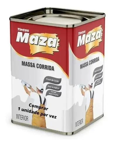 Massa Corrida Pva Branca Parede Interno Lata 25kg Maza