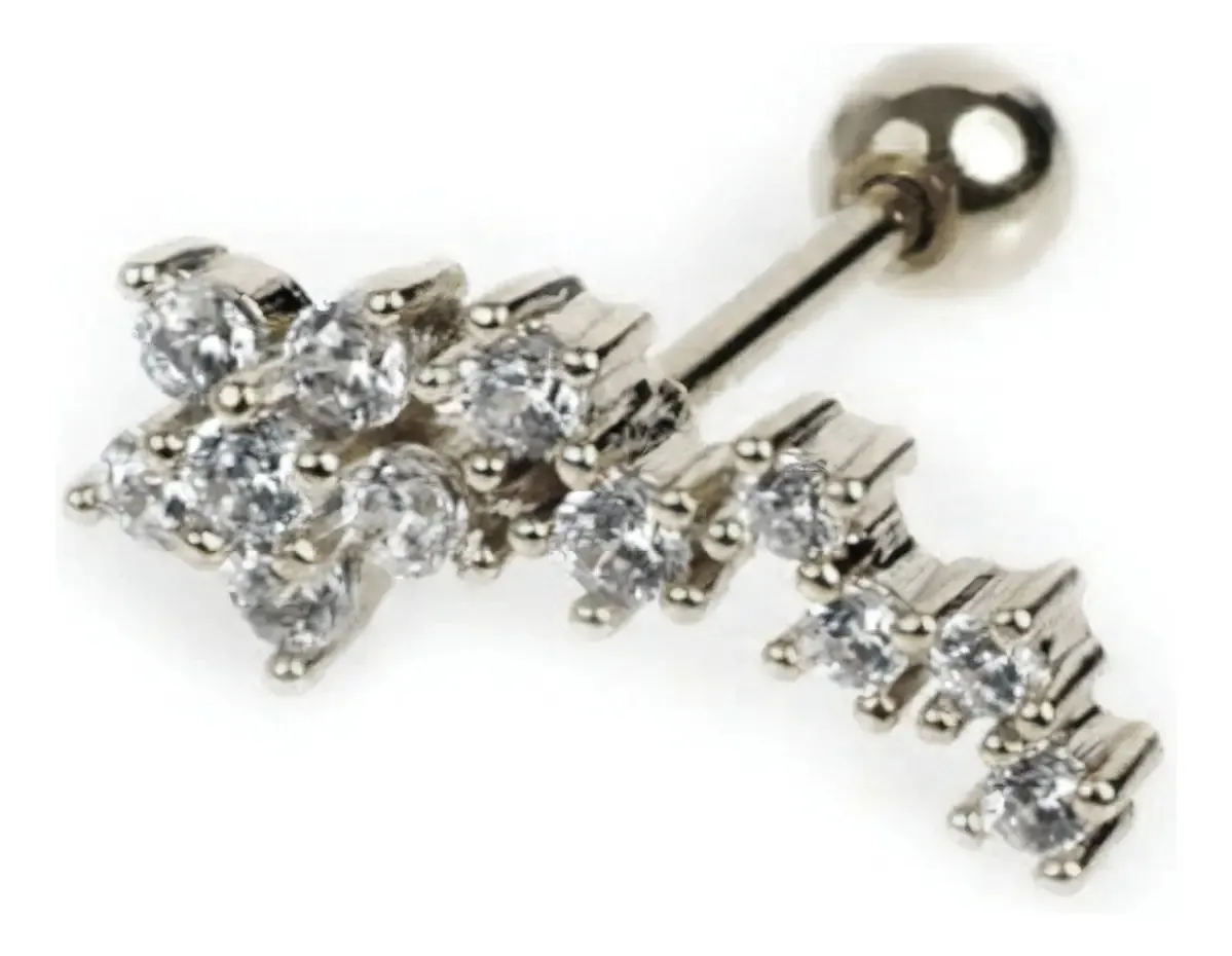Piercing Ornami C101r Microbell Para Orelha - Prata