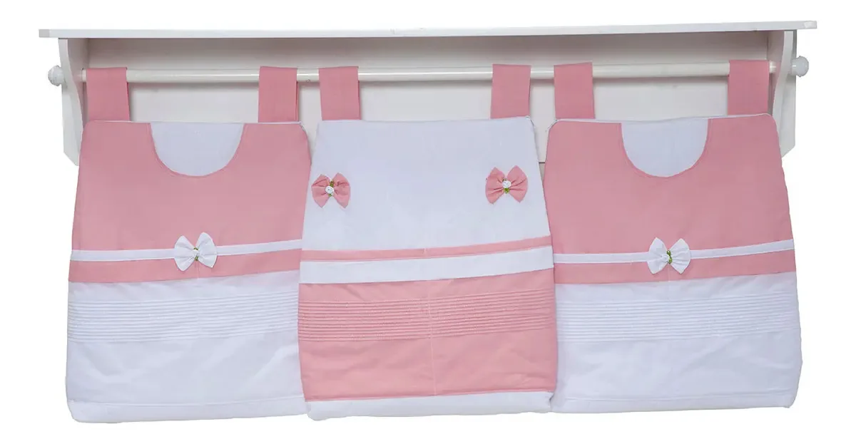 Porta Fraldas De Varão Fofuchas Rosa