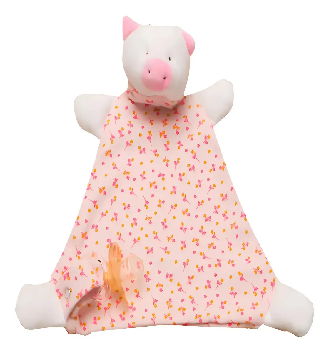 Naninha Algodão Porquinha Cantinho de Anjo Porta Chupeta Bebê