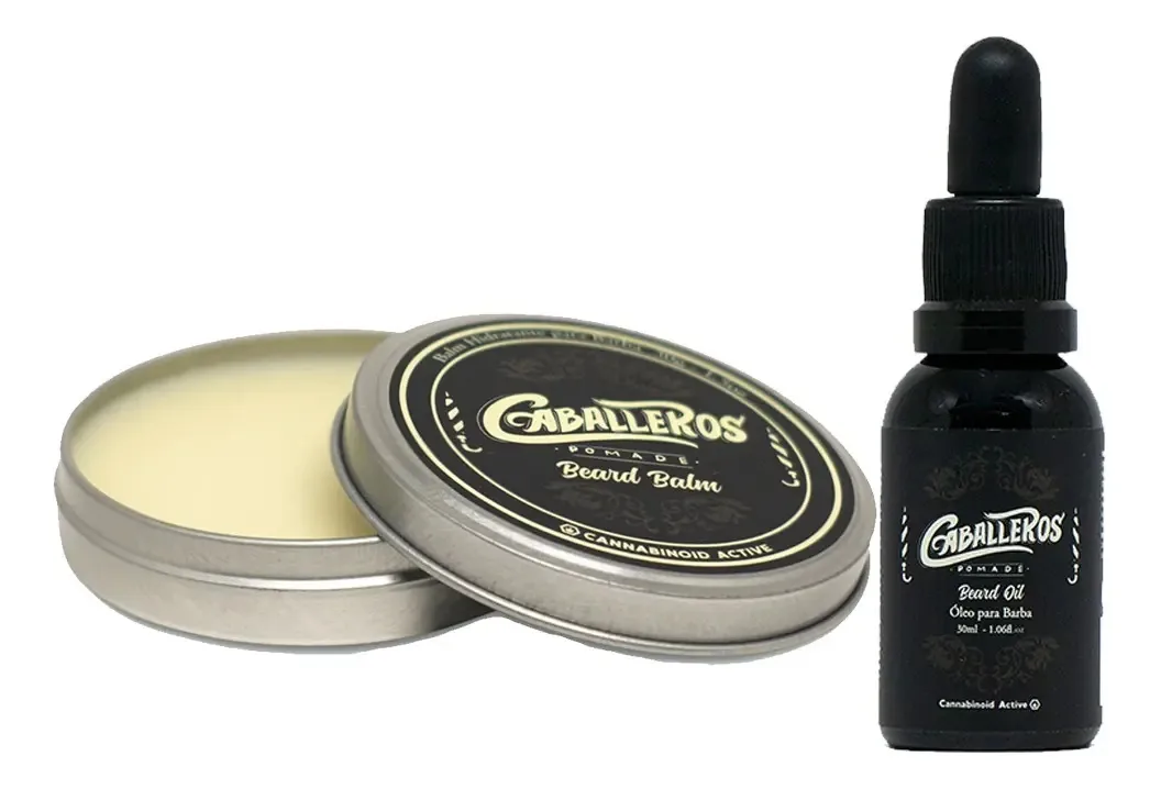 Kit Caballeros Balm Em Pasta Hidratante + Óleo Para Barba