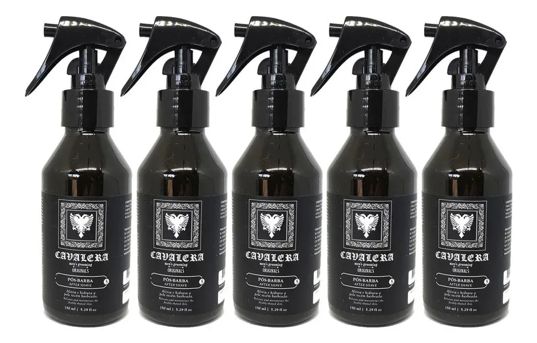 Kit 5 Loção Pós Barba Cavalera Bay Rum 150ml