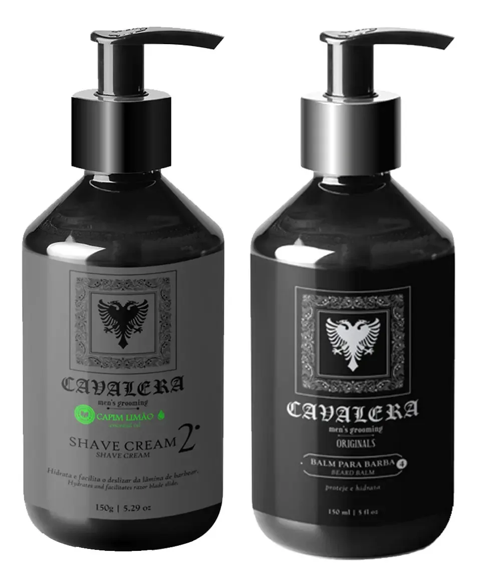 Kit Barba Cavalera Balm Bay Rum + Balm Capim Limão 150ml