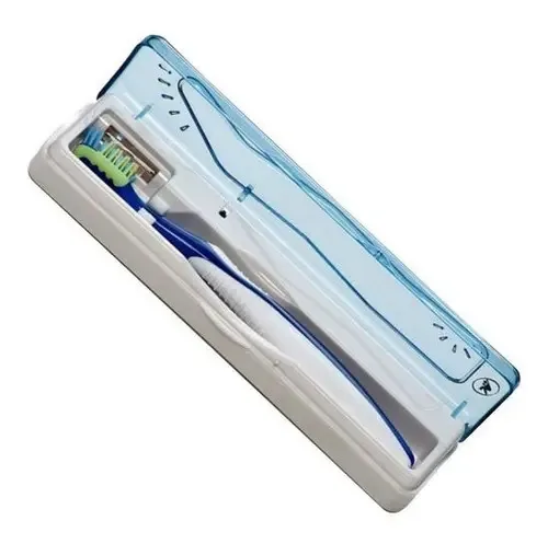 Estojo Esterilizador Portátil Escova Dentes Azul Relaxmedic