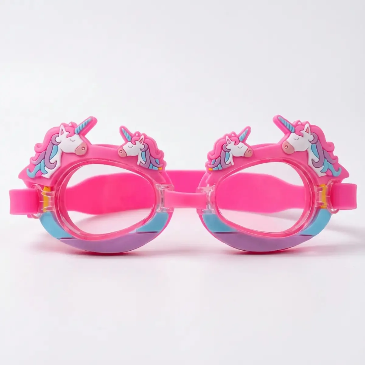 Oculos De Natação Piscina Infantil Em Silicone Unicórnio