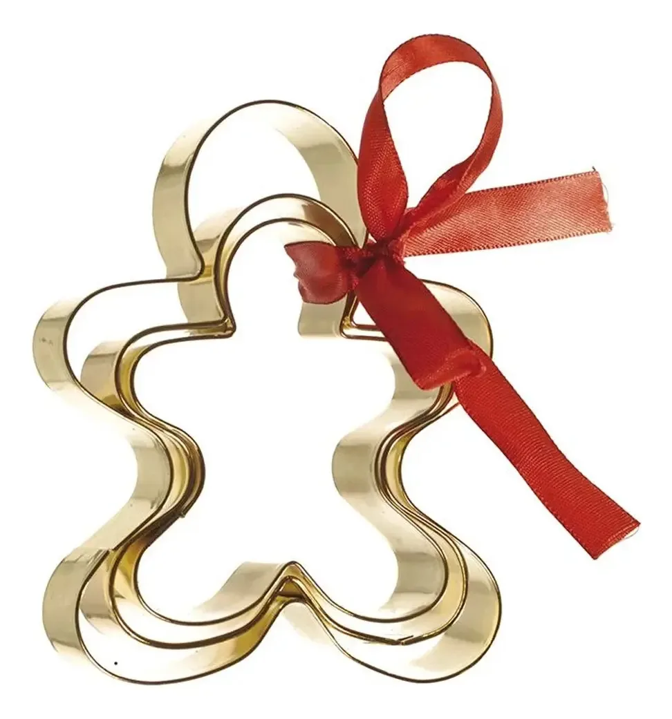 Cortador Ginger Bread Dourado C/03 Cromus