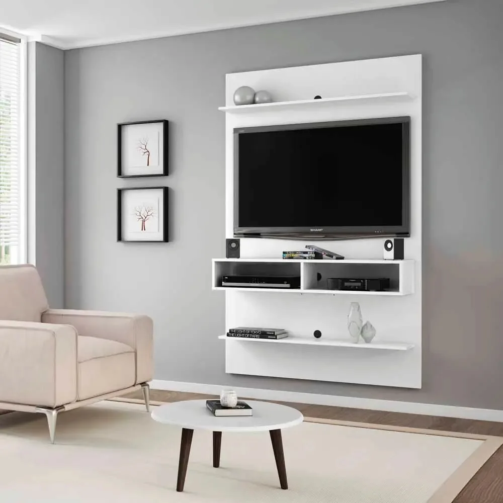 Painel Para Tv 1.1 Vega Branco Branco