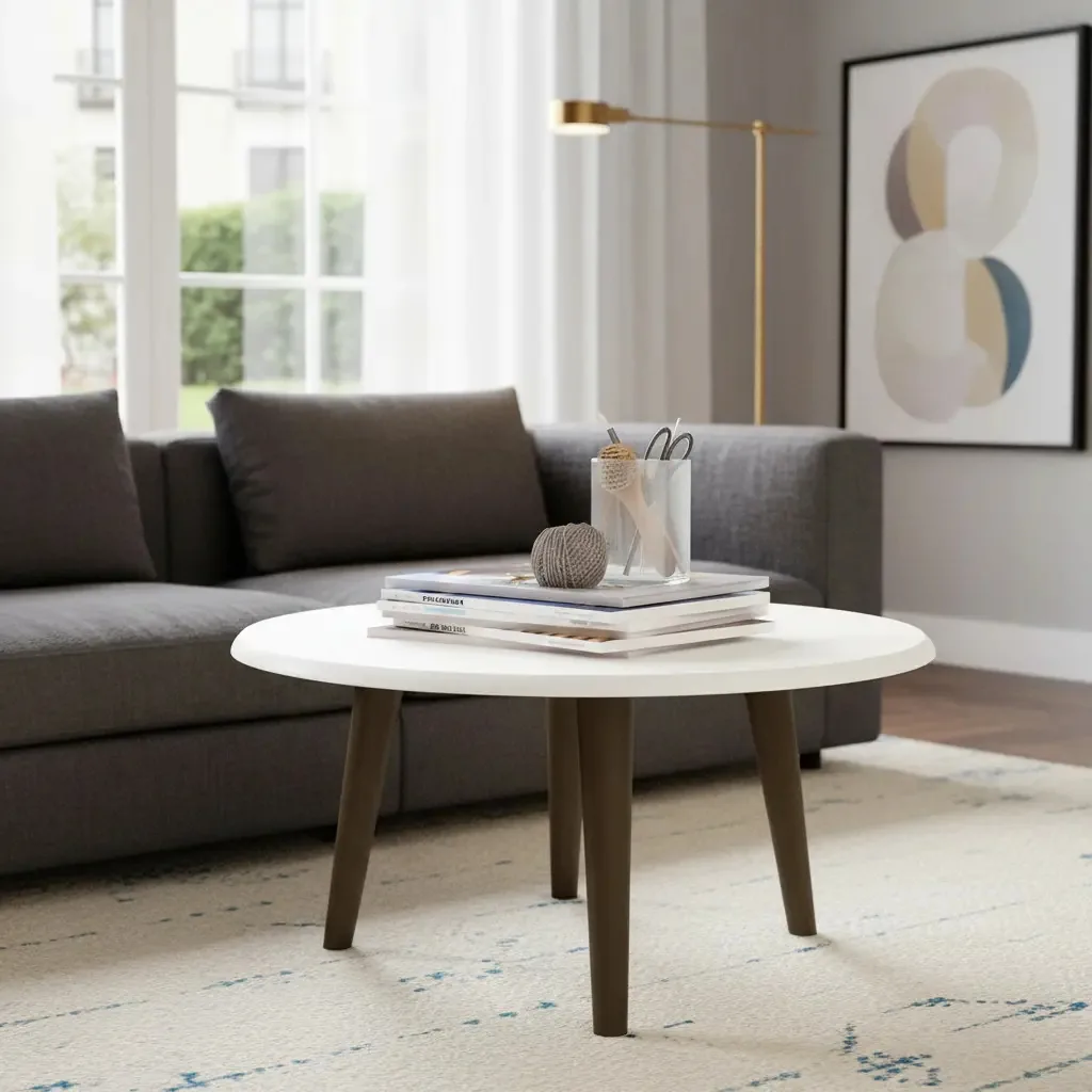 Mesa De Centro Bechara Mdf Brilhante