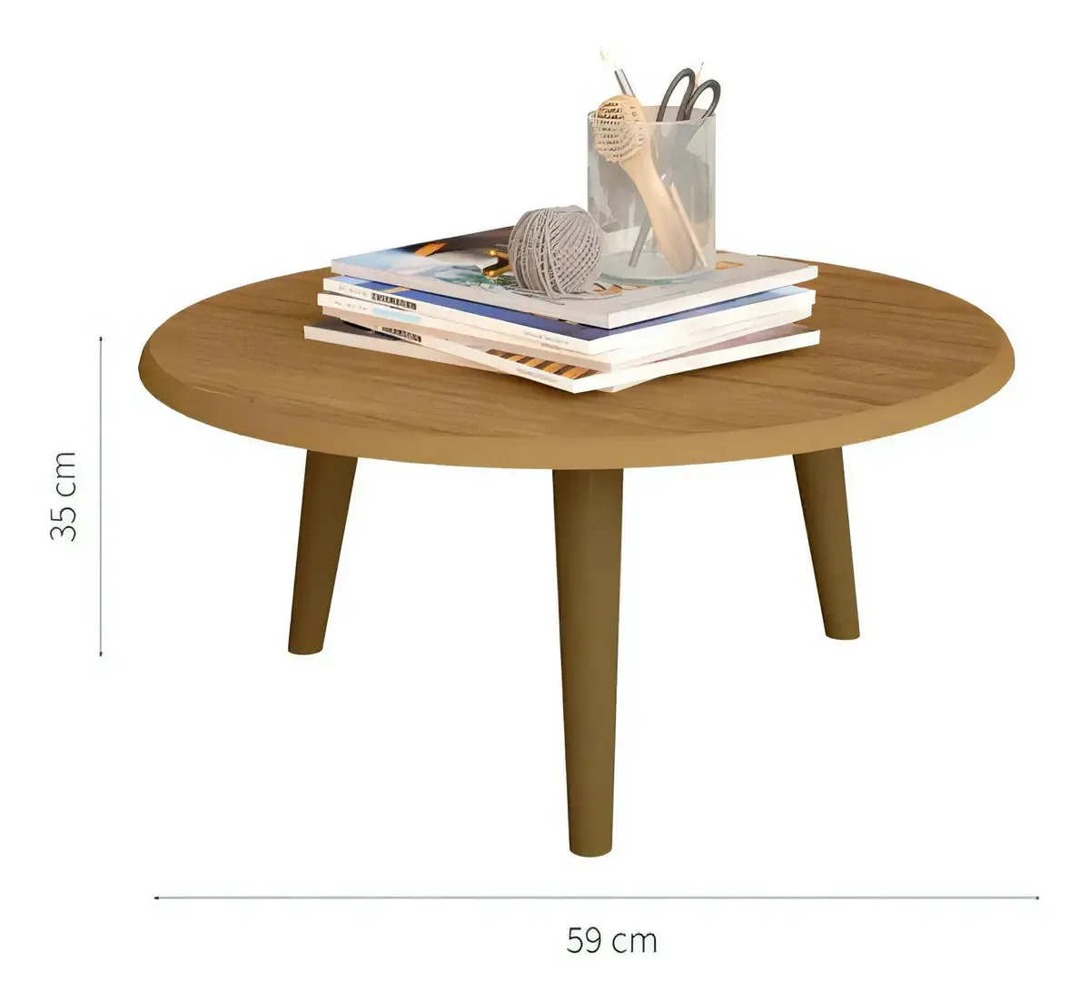 Mesa De Centro Redonda Brilhante 2075280 Cinamomo