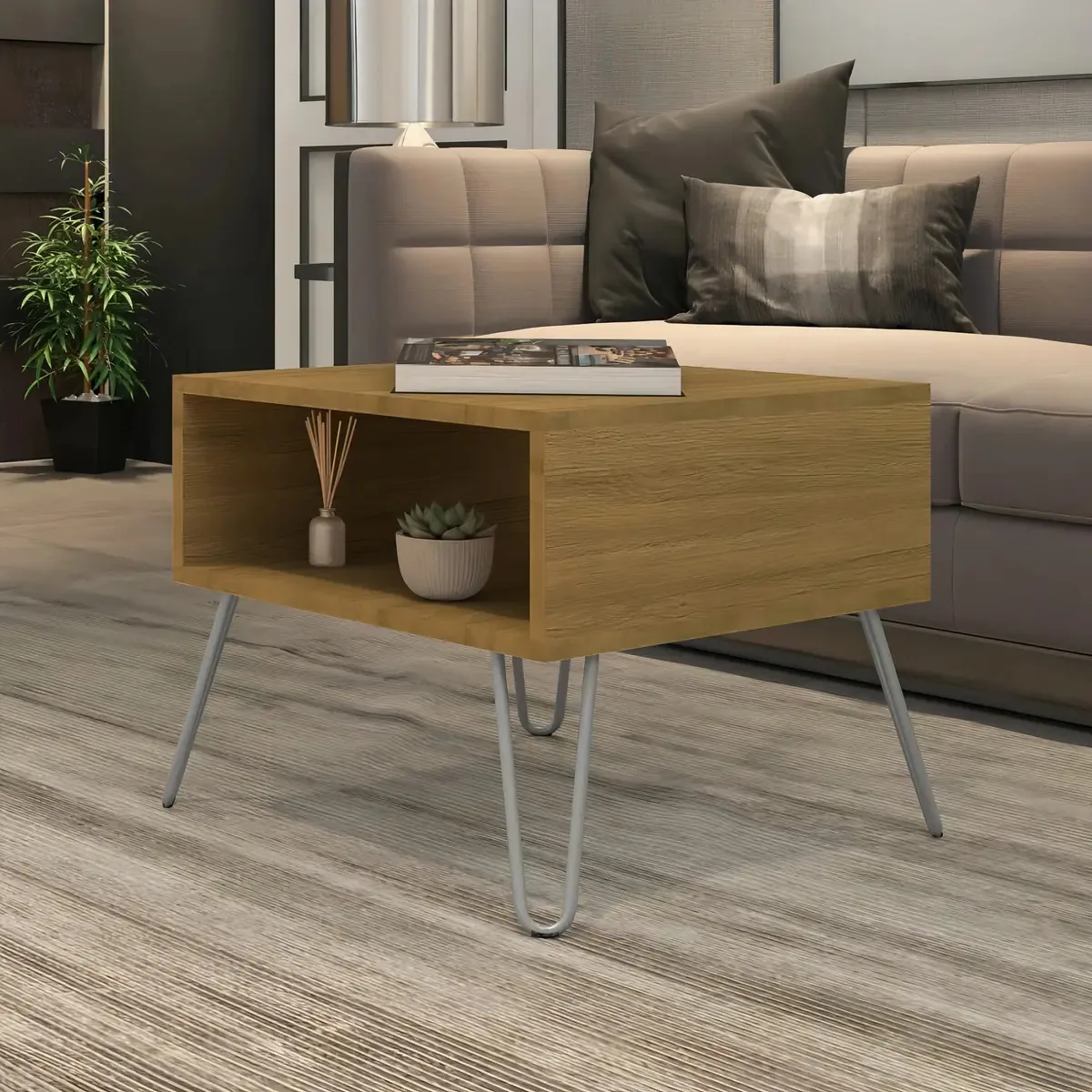 Mesa De Centro Cartier Bechara Cor Cinamomo