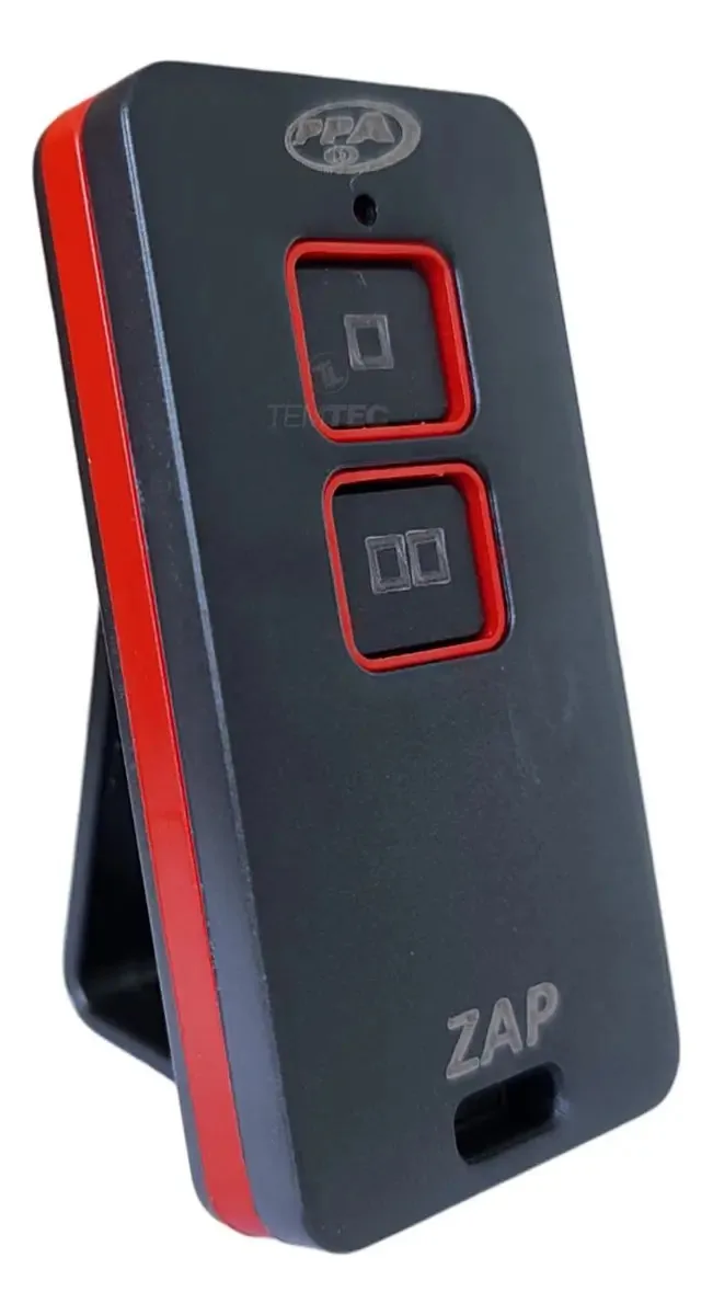 02 Controles Remoto Portão Alarme 433,92mhz Zap Ppa Colorido Cor Vermelho / Preto