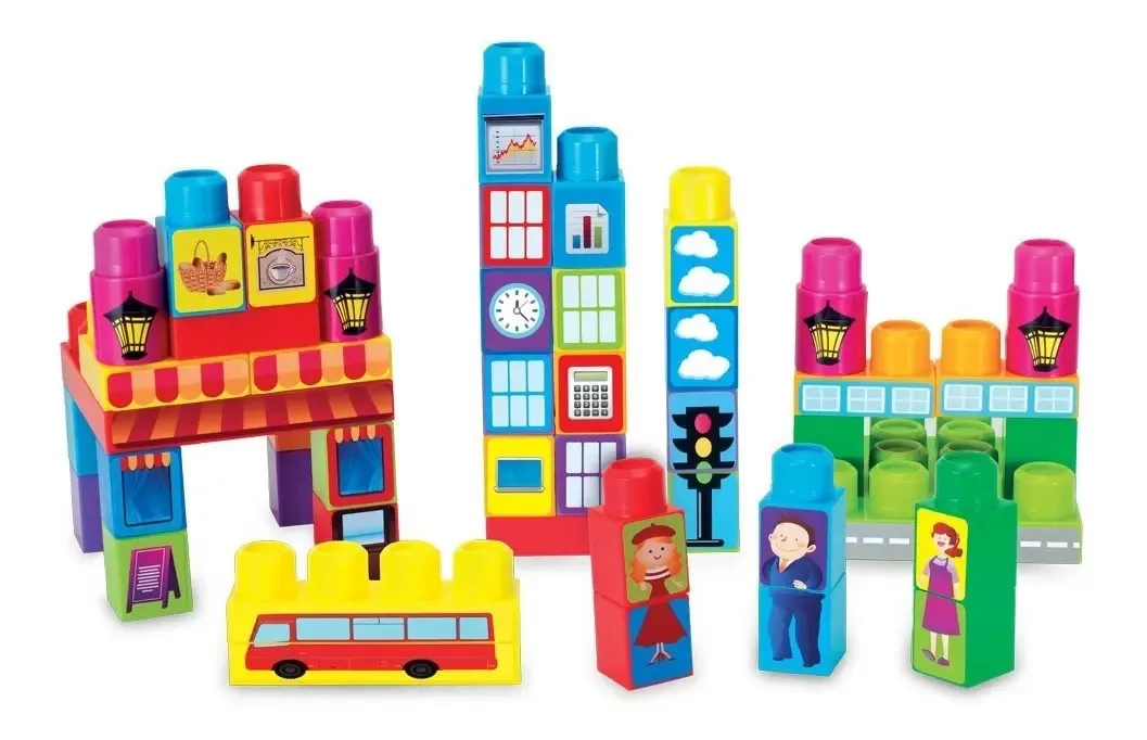 Blocos De Montar Metrópole 45 Peças Minimi