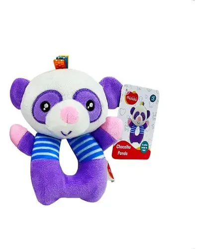 Mnm Chocalho Panda Roxo - Minimi - New Toys