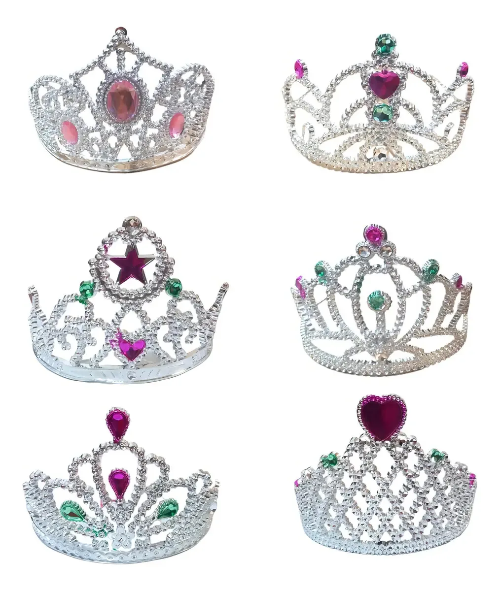 Coroa Princesa Prateada Cor Prateado