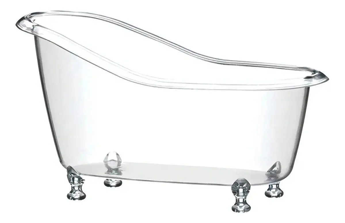 Mini Banheira Decoração Banheiro Transparente 7x13x6 Hara