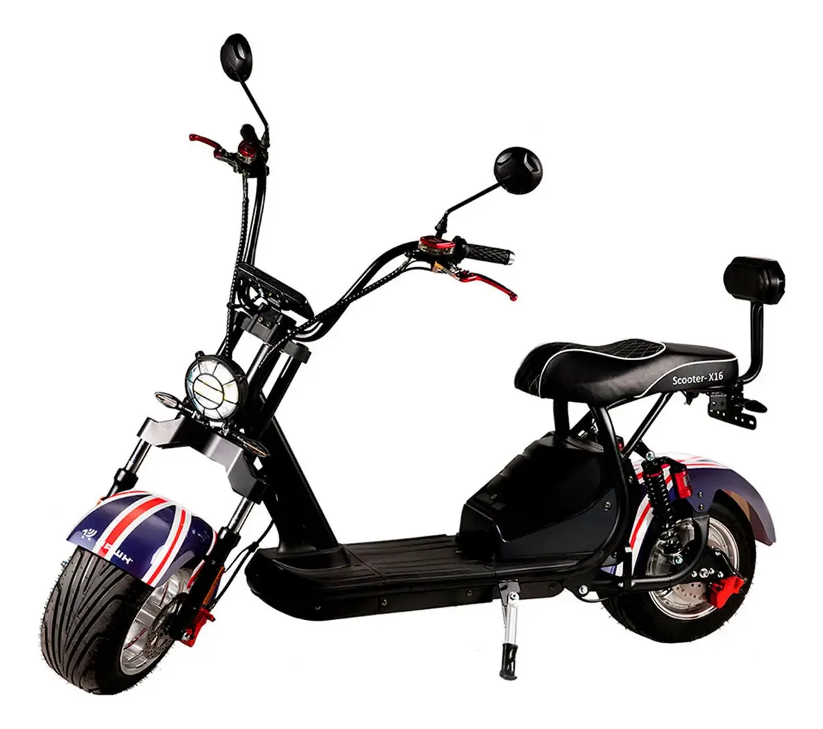 Triciclo Elétrico Para Adultos Hawk X16 Colorido Preto