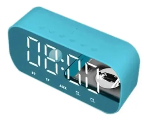 Rádio Relógio Caixinha De Som Bluetooth Sd Fm Despertador