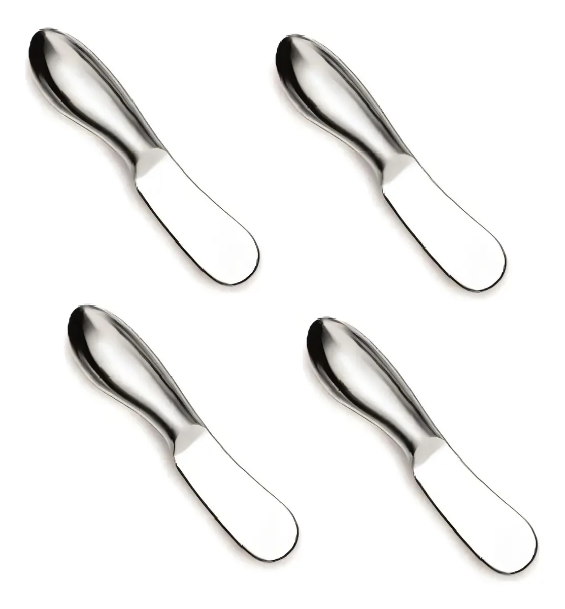 Espátula Inox Manteiga Cremes Pastas Combo4