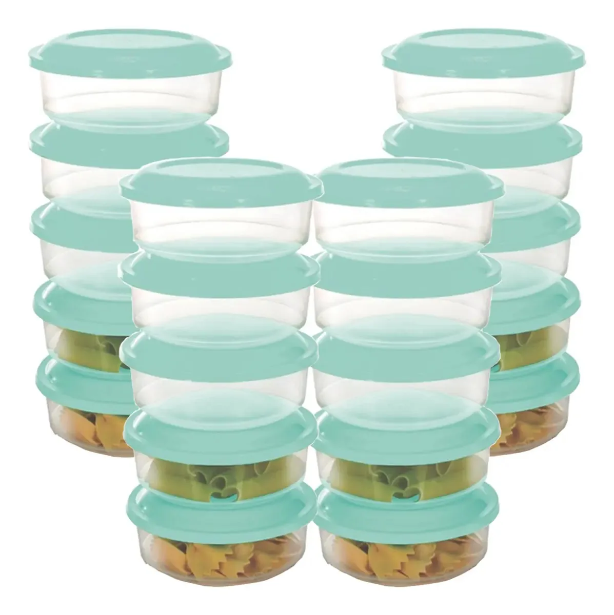 Kit 20 Potes Marmitas Papinhas Redondas 300ml Linha Gold