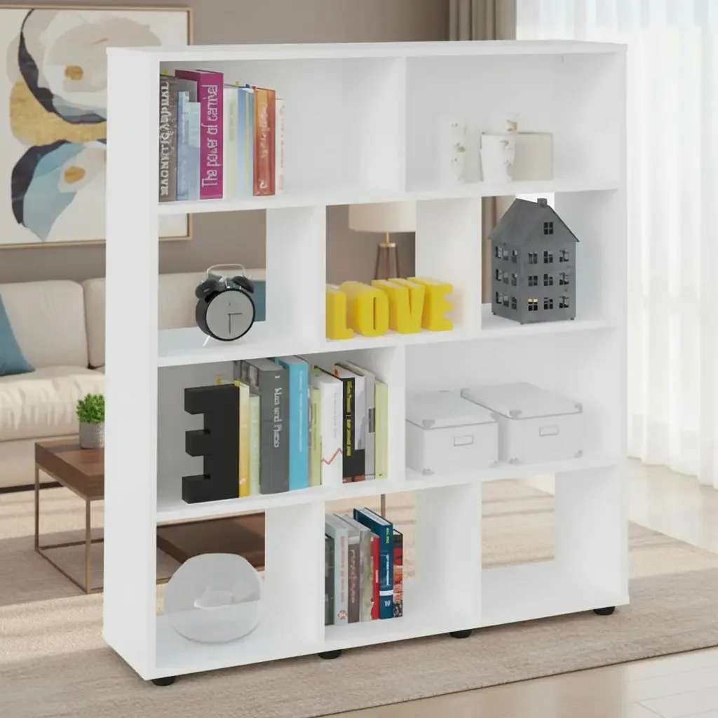 Estante para livros Artely Cor Branca Modelo Book