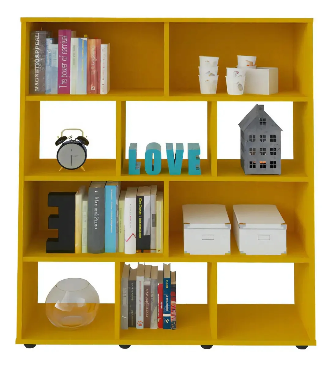 Estante Para Livros Book Amarelo - Artely