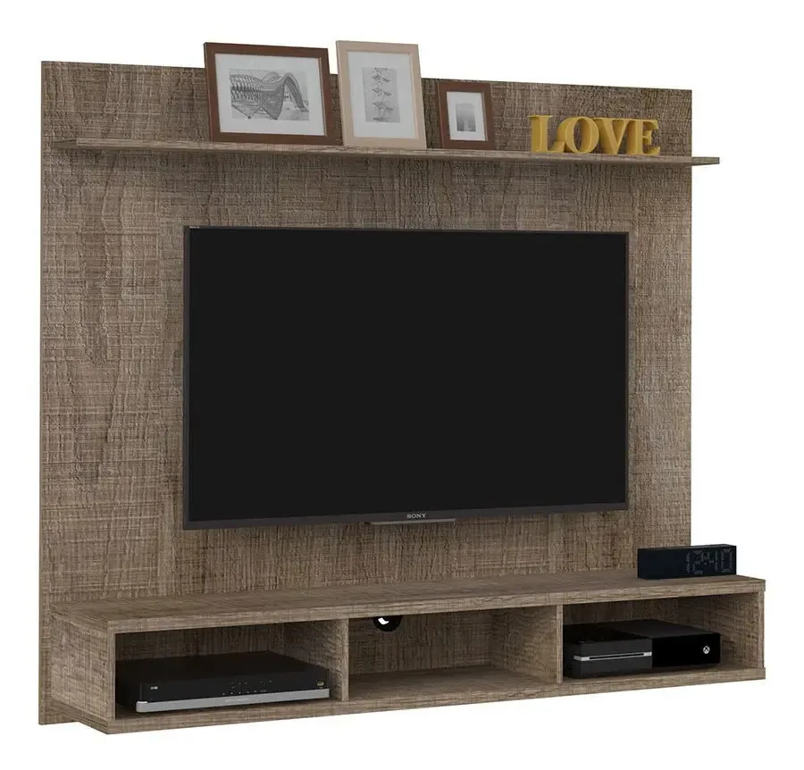 Painel Para Tvs Até 60 Mister Canela Artely Móveis Marrom