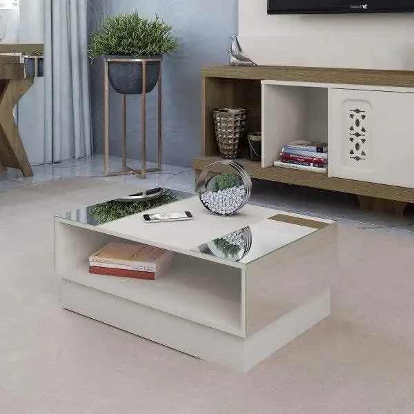 Mesa De Centro Detroit Off White - Artely