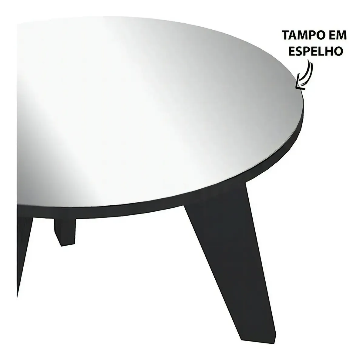 Mesa De Centro Espanha Preto - Artely