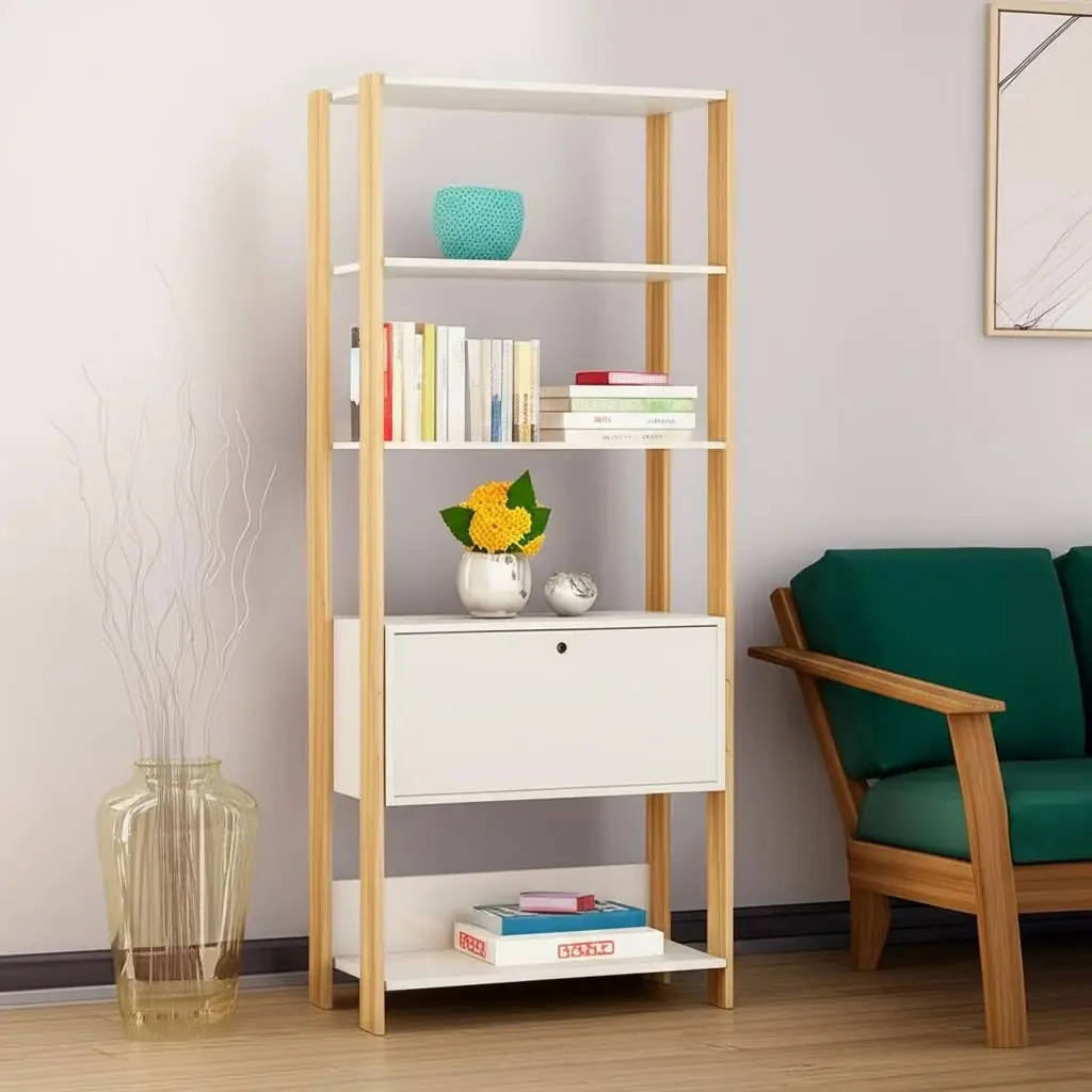 Estante Para Livros Match Artely Modelo Industrial Com Porta Basculante