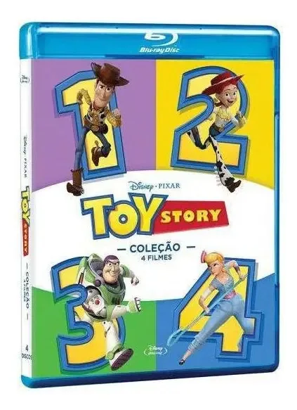 Colecao Toy Story 4 Filmes 4 Discos Blu Ray