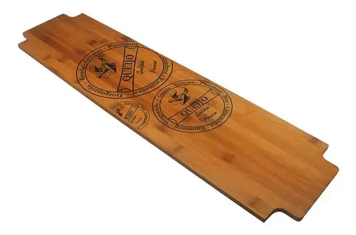 Ji0053 Tabua Para Queijo Em Bambu
