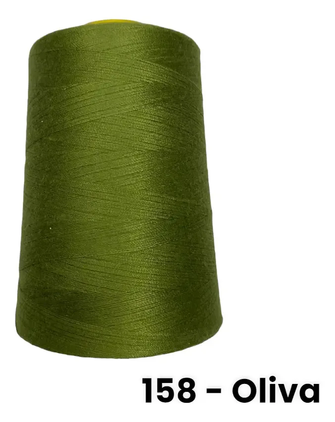 Linha Pesponto Kron Poliéster 5000m Costura Oliva Cone