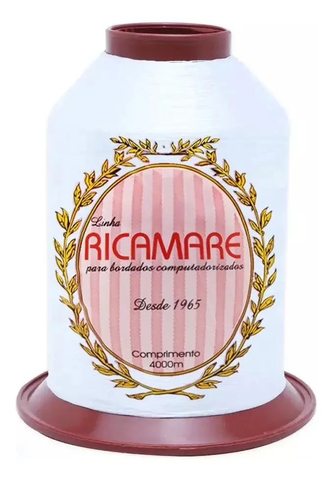 Linha De Bordado Ricamare Vc 4000m 2000 Branco