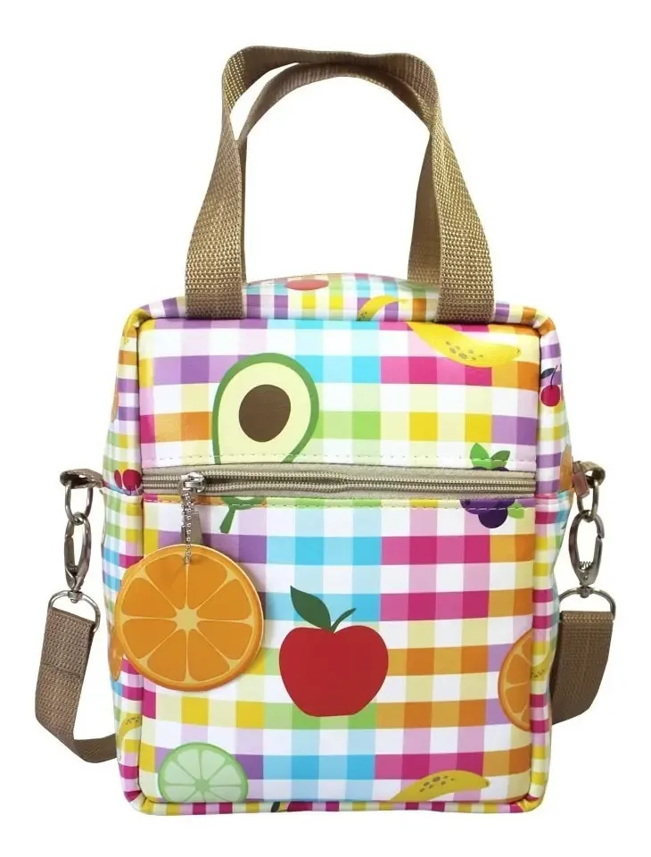 Bolsa Térmica Marmita Lancheira Academia Trabalho Frutas Cor Frutas Coloridas