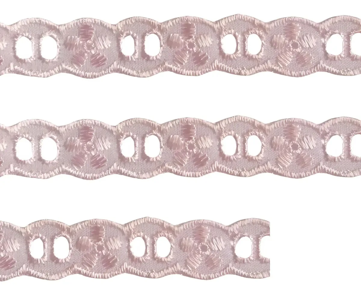 Renda Inglesa Passafita Trader Rosa 1,5cm 13,7m Poliéster Algodão