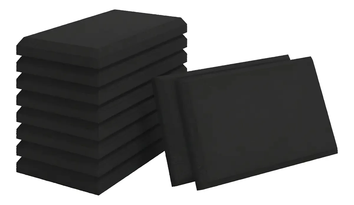 Kit 10 Espumas Acústicas Cinza 50x25x2cm para Estúdios e Salas