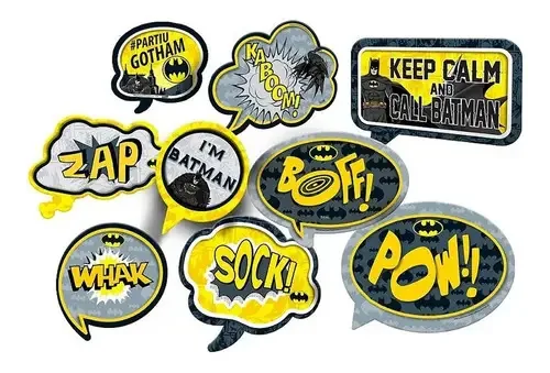 Kit Placas Batman Geek C/9 Festcolor