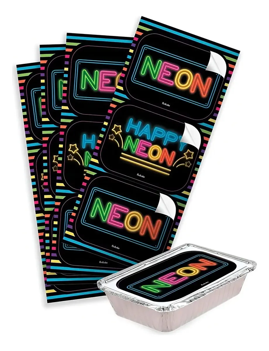 Adesivo Retangular Neon Festcolor 12x12