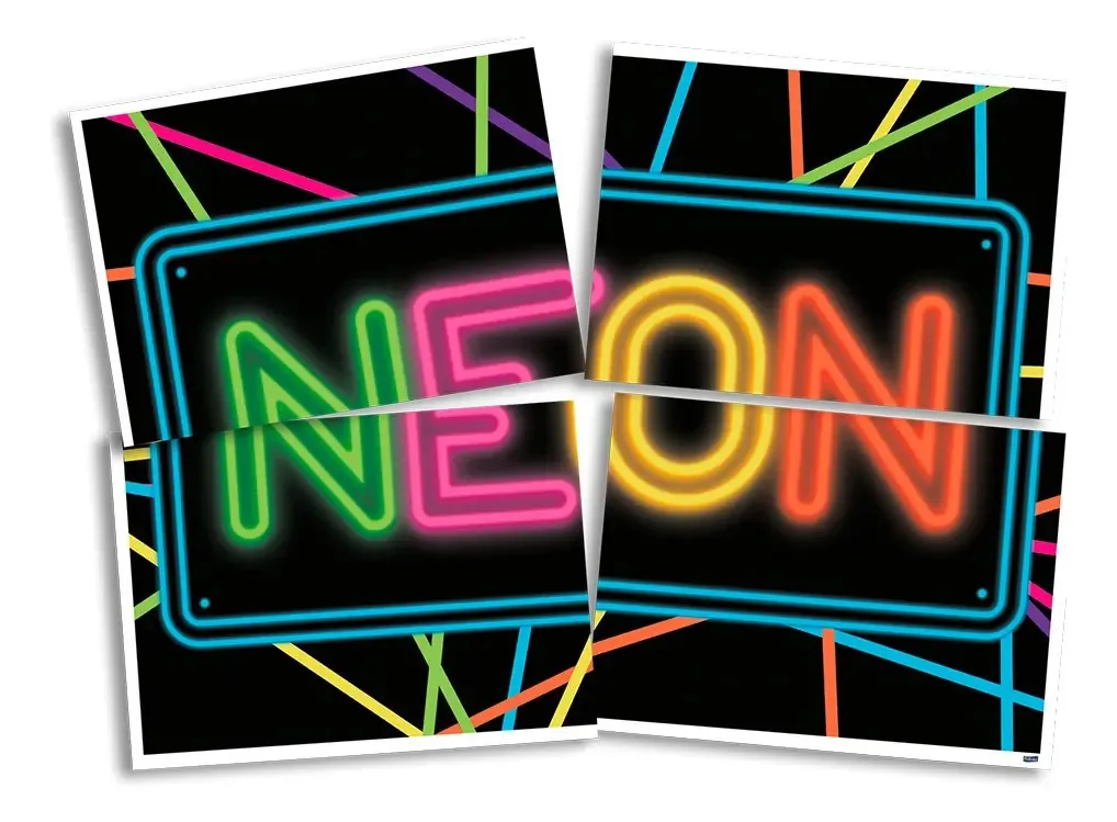 Painel Festcolor 4 Laminas Neon Party
