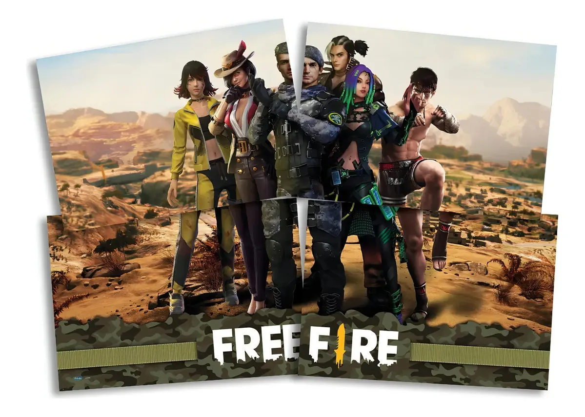 Painel 4 Lam Free Fire Un Festcolor