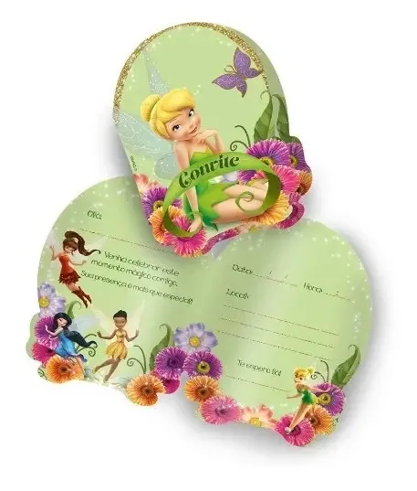 Convite Fadas Disney C.8 Festcolor