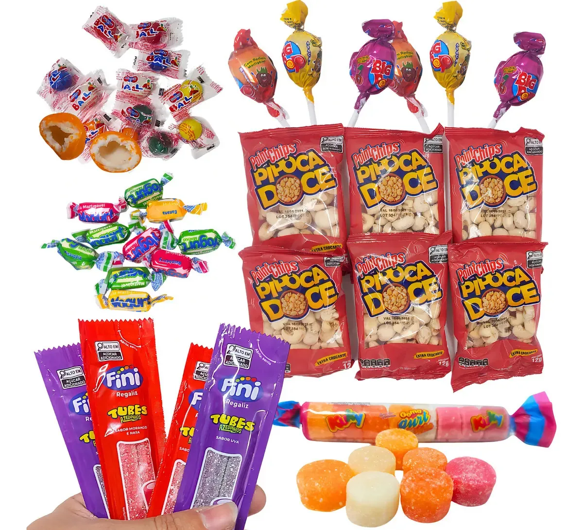 Kit Doces 20 Sacolinhas Surpresa Guloseimas Festa Infantil